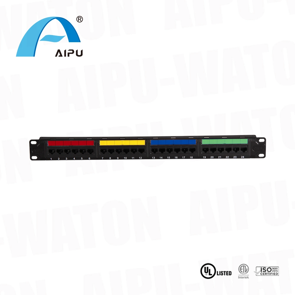 IDC Type CAT6 24 Ports UTP Patch Panel Full Loaded