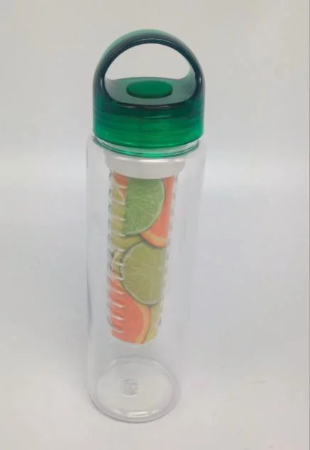 Customized Clear PC Plastic Fruit Fusion Water Bottle