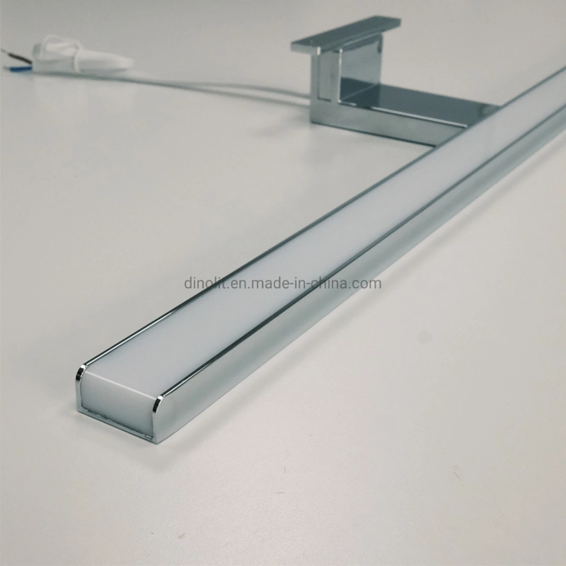 Armário de banho em banho LED de 40 cm com superfície cromada de luxo Luz do espelho dianteiro 220V/110V IP44 CE RoHS com Touch