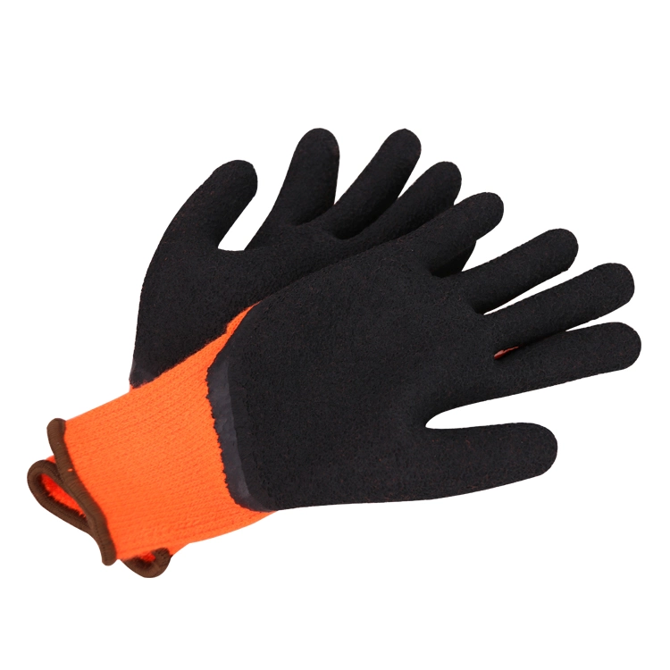 Xingyu Orange Latex Coated Winter Gloves Warm Work Gloves with Best Quantity