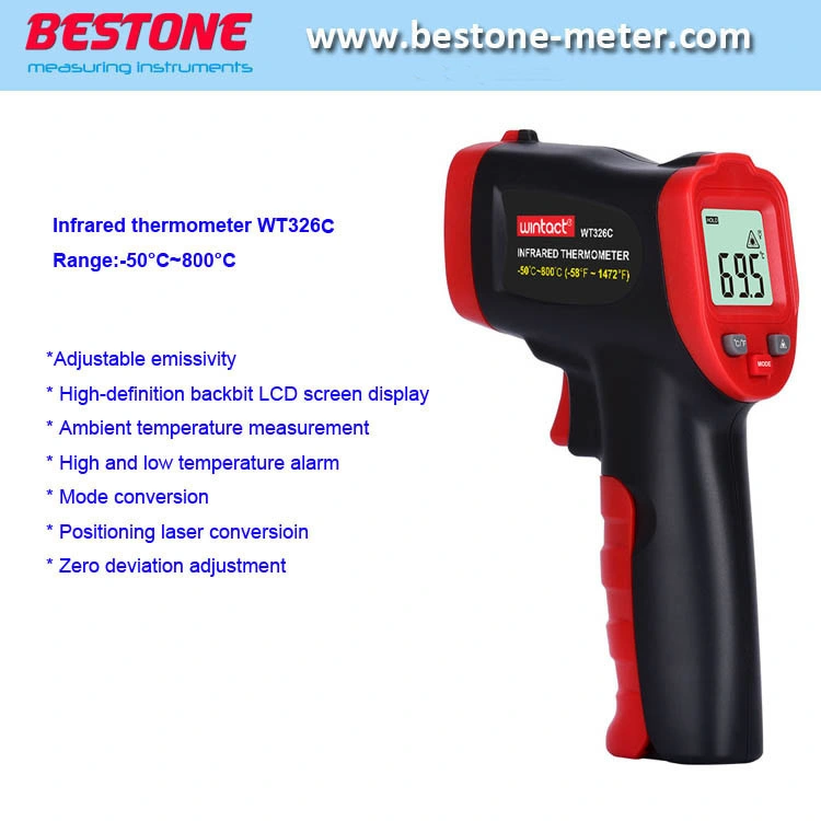 Infrarot-Thermometer Berührungslose Temperaturen Messgerät Pistole Handheld Digitaler Industrieller Laser