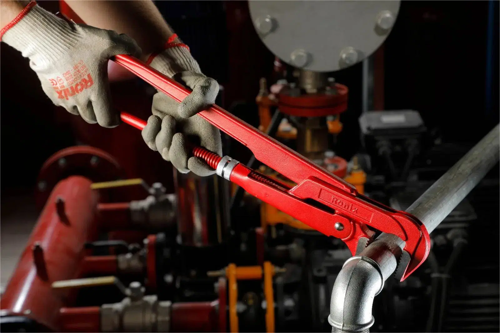 Ronix Rh-2530 Pipe Wrench 3 Inch 1200nm Heavy Duty High quality/High cost performance  Hand Tool Steel Pipe Wrench