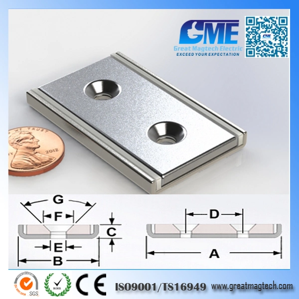 Высококачественный потайный магнит N40 Магнитный узел Неодимовые магниты