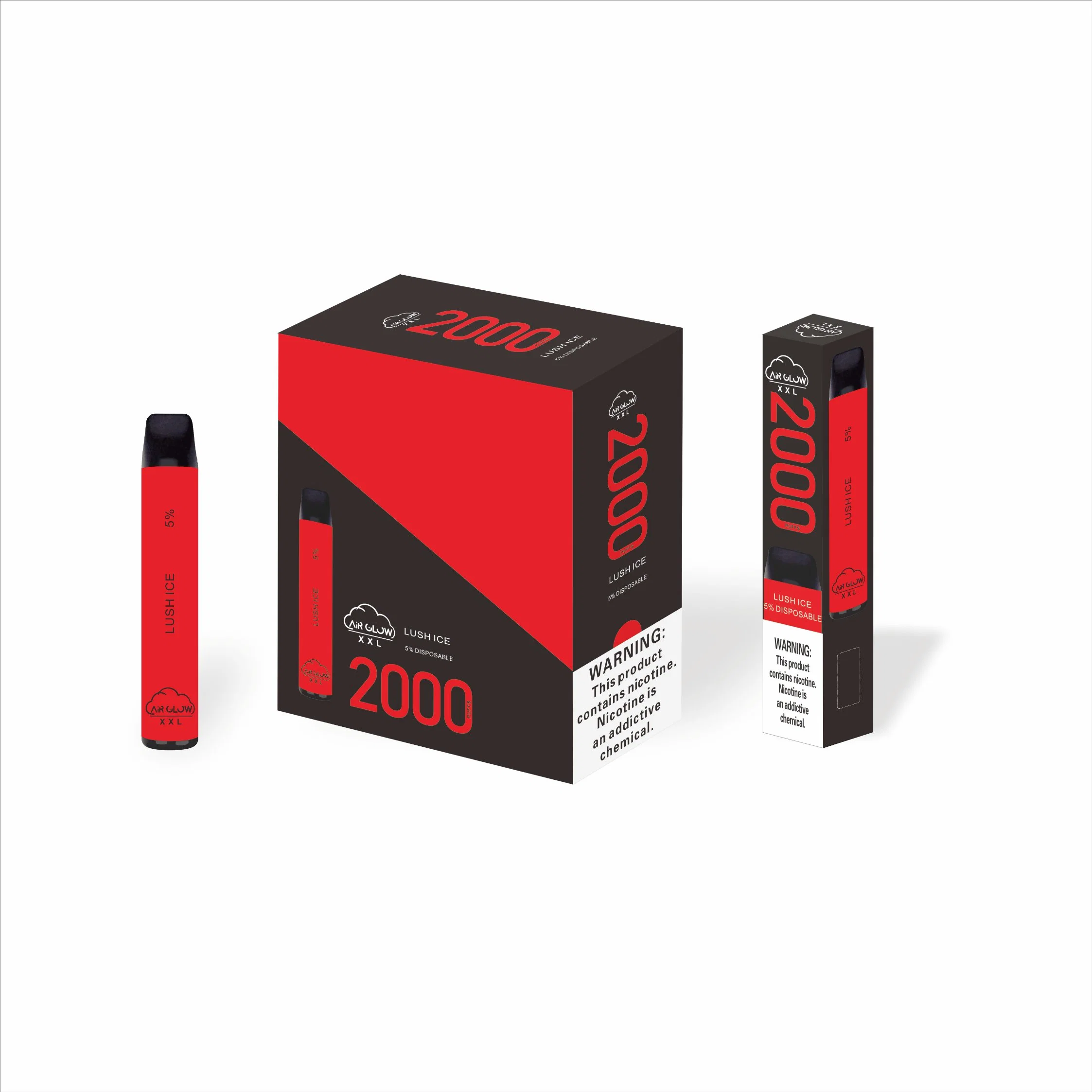 Air Glow XXL Disposable 4.5 Ml 2000 Puffs and 26 Flavors Health Electronic Cigarette Vape Pen