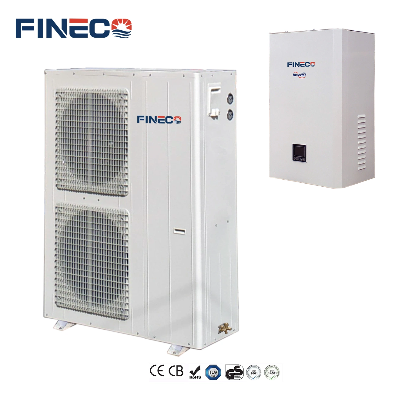 DC Inverter Split Type Air Source Heat Pump System for House Heating and Hot Water