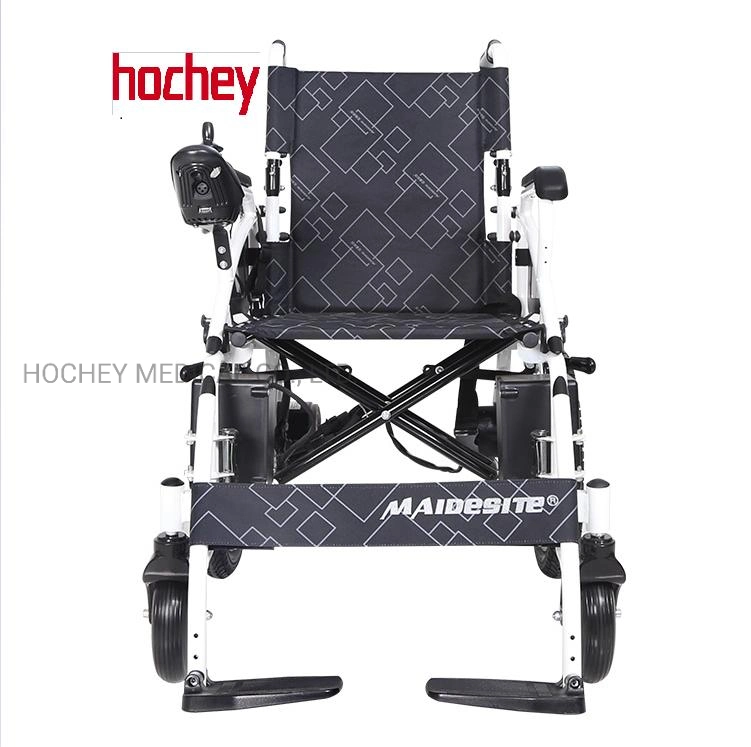 Médico de hochey Venta caliente silla de ruedas especiales de aleación de aluminio ligero plegable Silla de Ruedas Silla de ruedas eléctrica Control remoto de potencia