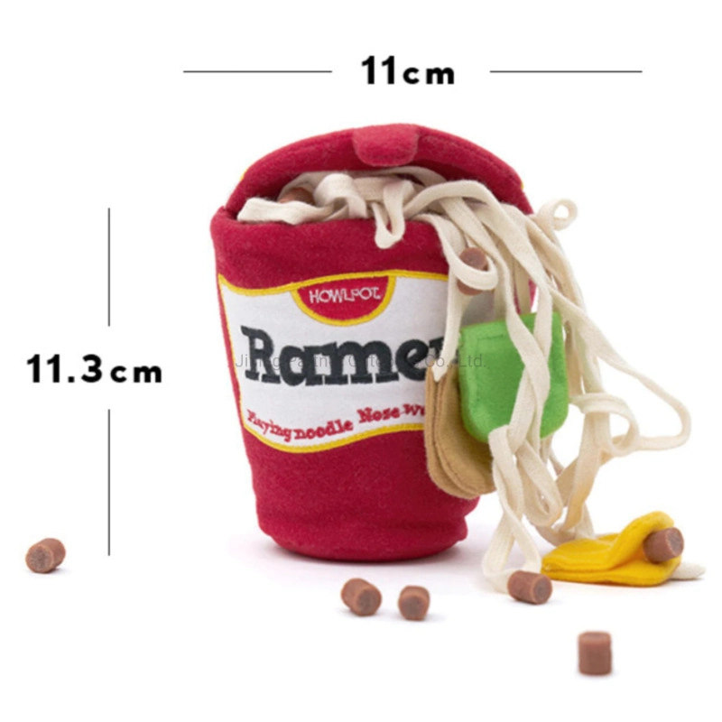 Ins Korean Popular Ramen Sniffing Interactivepet Missing Food Toys Pet Hide and Seek Food Toys Plush Toy for Dog Cat