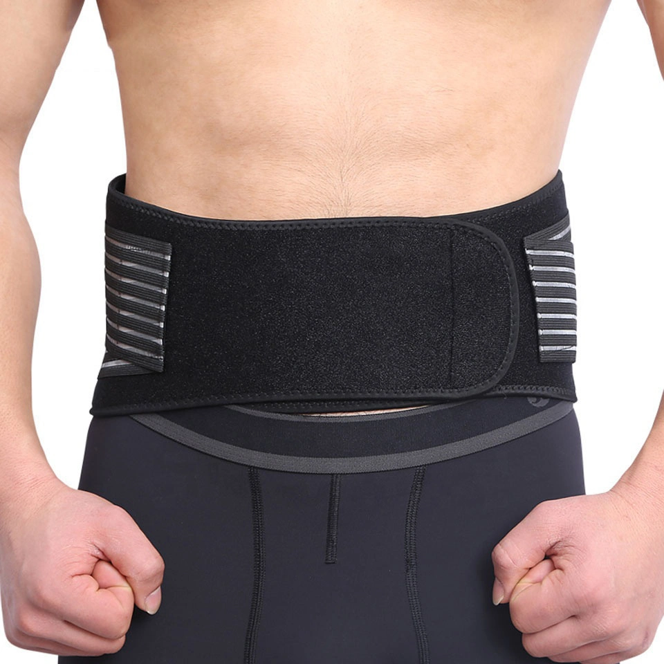 Neoprene Double Pull Lumbar Support Adjustable Lower Back Belt Pain Relief Waist Brace