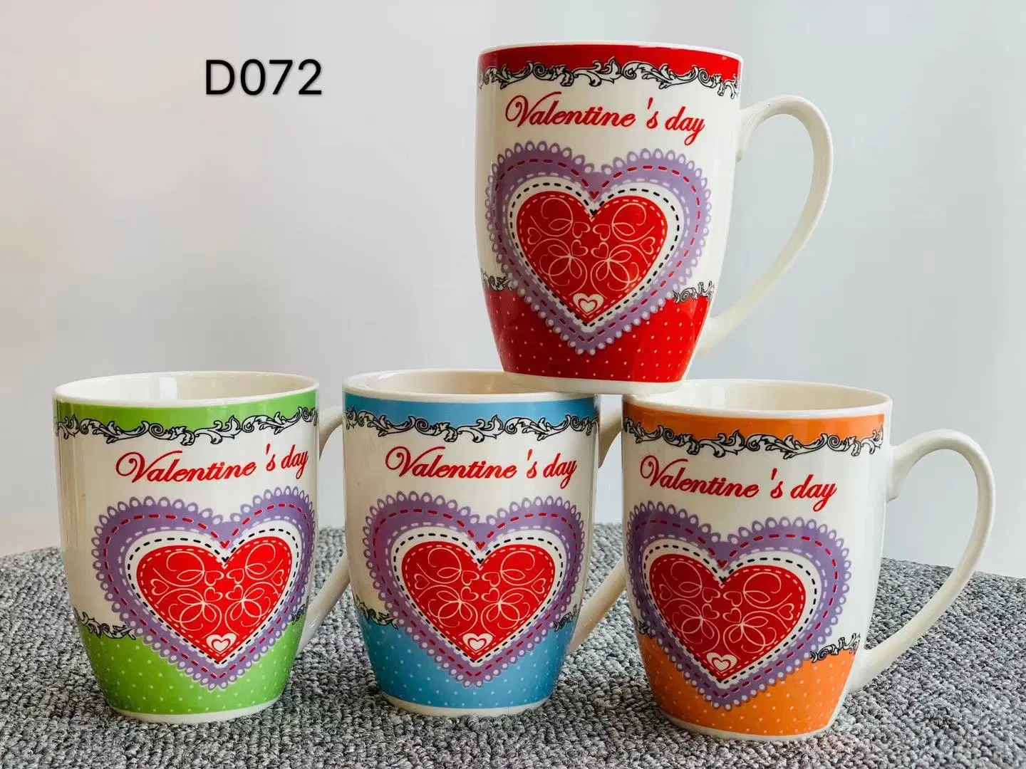 Wholesale/Supplier Exporter Different Colors Designs Ideas 12 Oz 360ml Ceramic Mug Porcelain Cup for Valentines Gifts