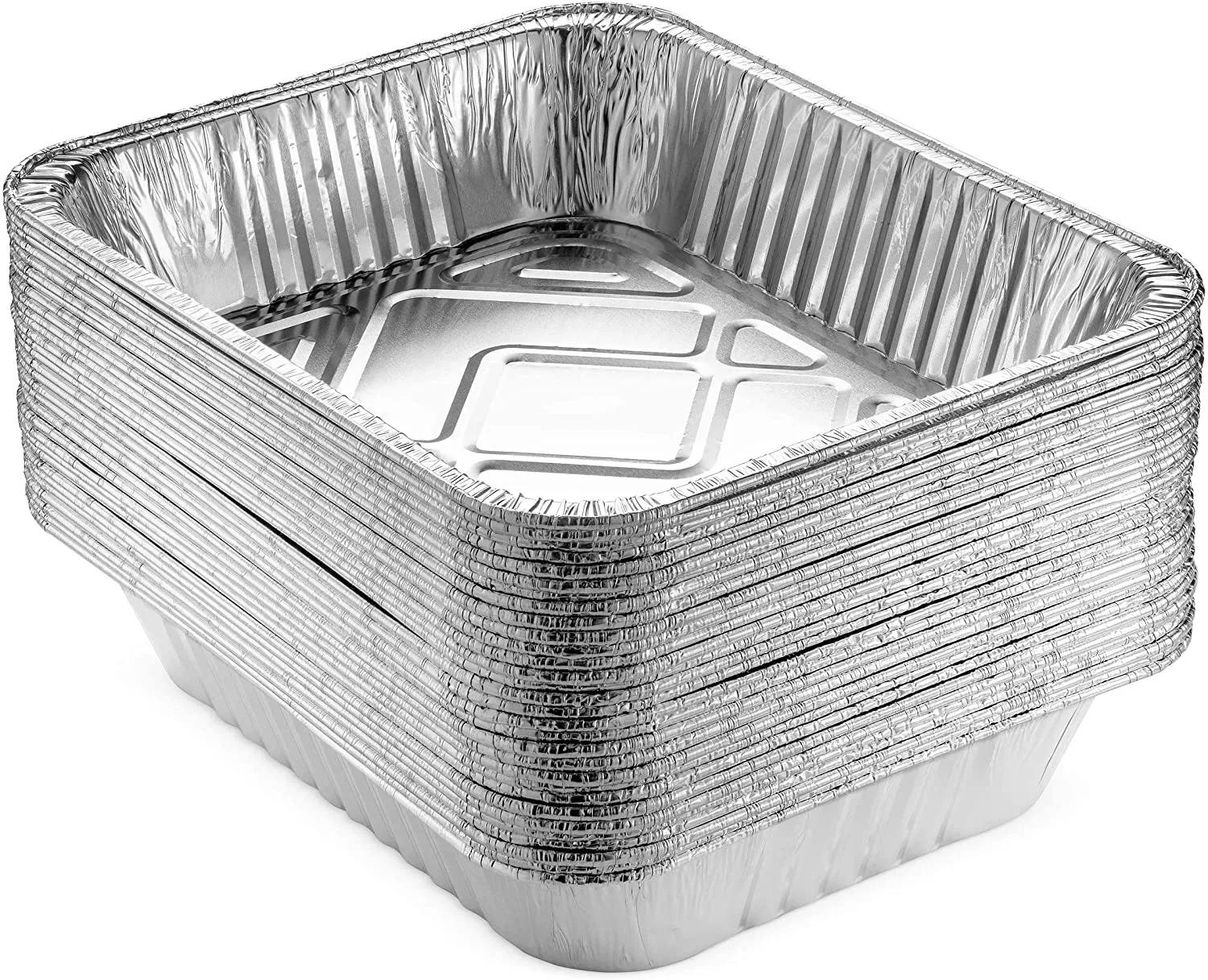 Oblong 1.5 Lb Foil Take-out Pans Disposable Aluminum Foil Containers/Tray/Casserole