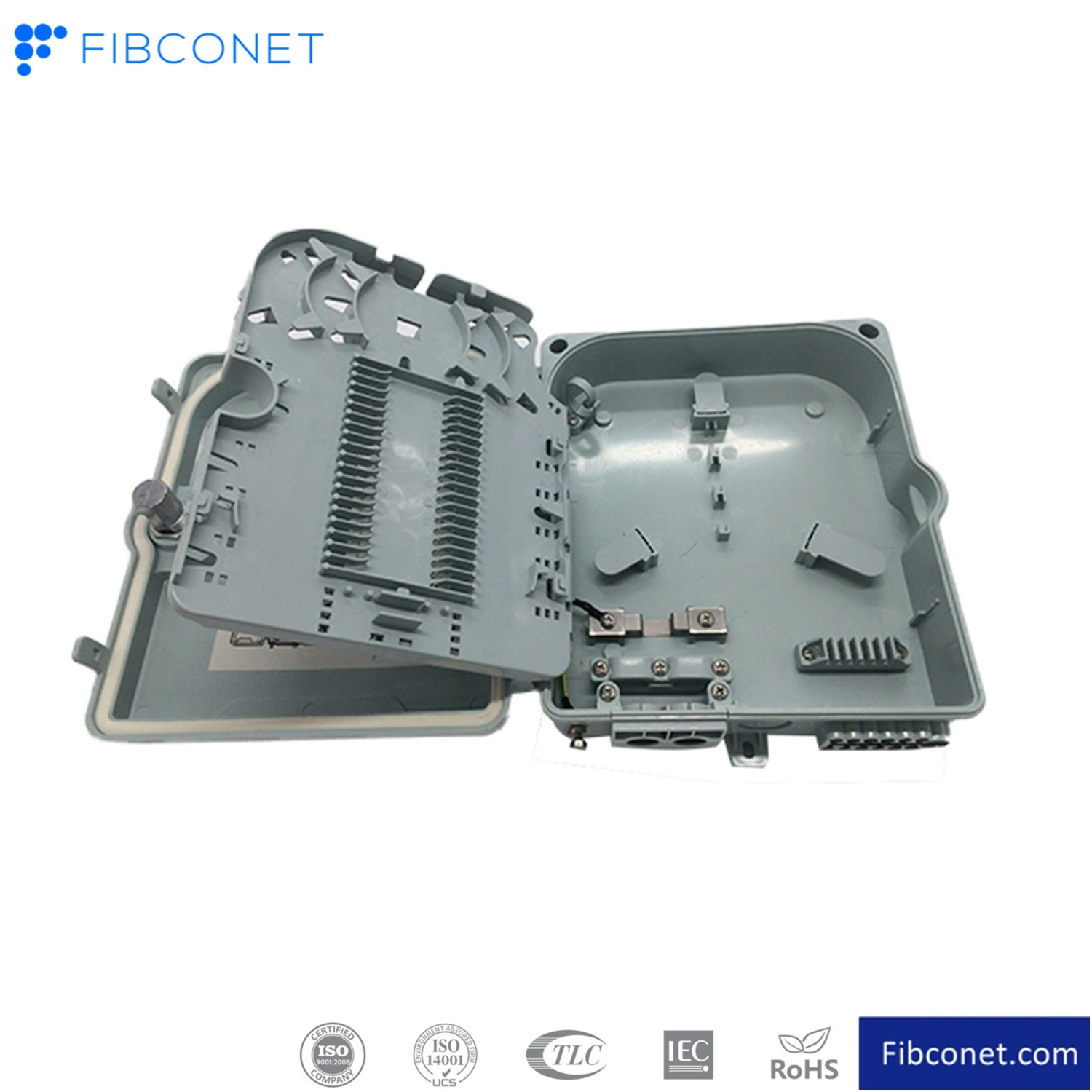 Caja de distribución de Fibra Óptica FTTH 24c Caja de bornes Caja de Terminación de fibra óptica para empalmar el cable divisor de acuerdo