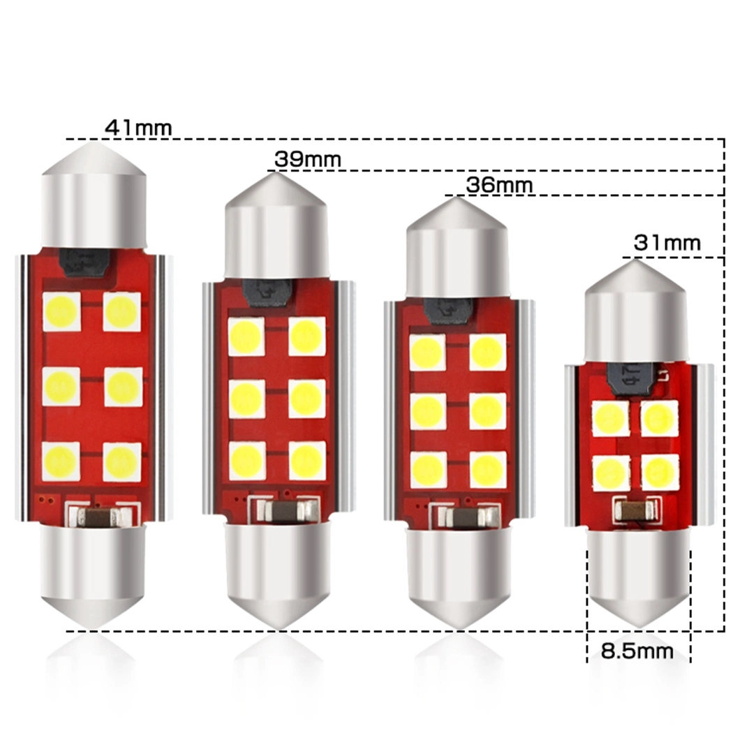 G-View CANbus error Free Festoon 6000K bombillas LED blancas de xenón Sustitución de las luces de la placa de matrícula interior de la cúpula