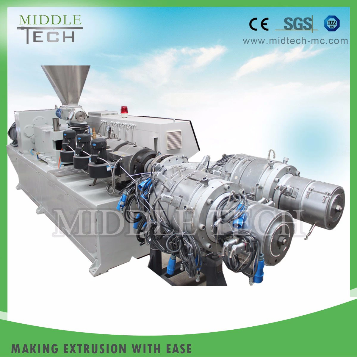 Plastic PVC/UPVC/SPVC Two Cavities Pipe/Tube/Hose Extrusion/Extruder Making Machine