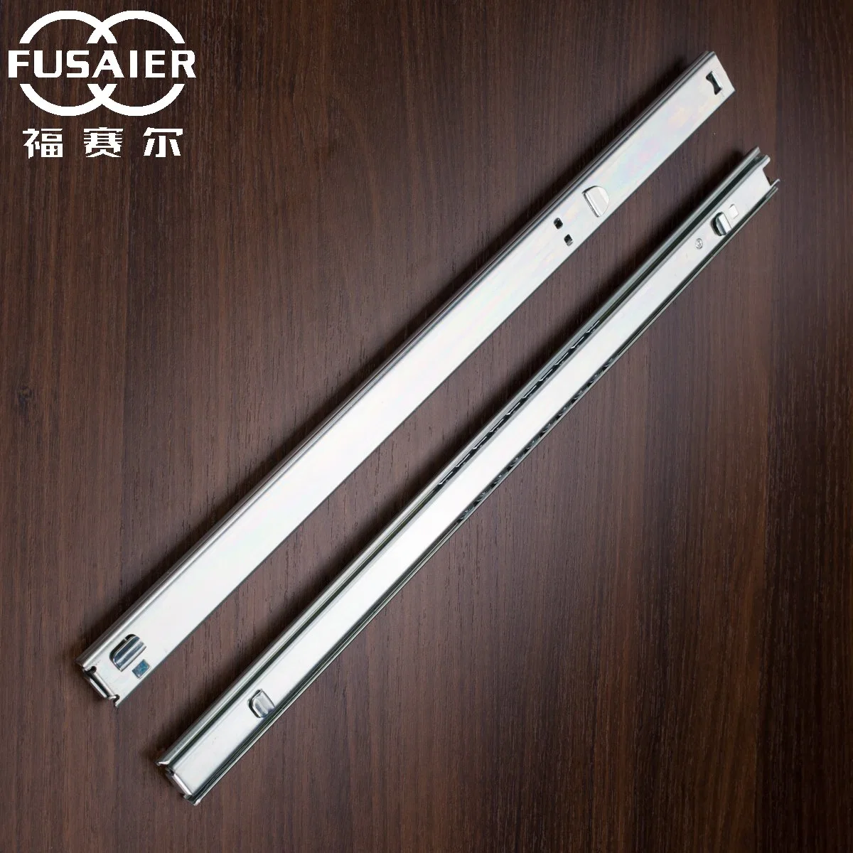 27mm Width Single Extension Ball Bearing Steel Metal Bayonet Drawer Slides