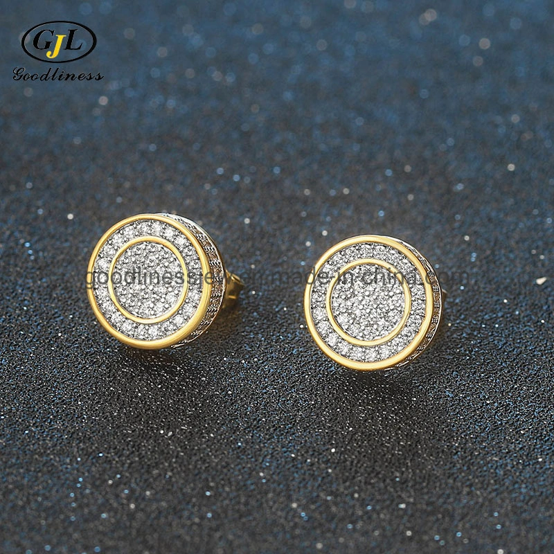 Dainty Piercing 14K Gold Filled Diamond Stud Earrings for Women