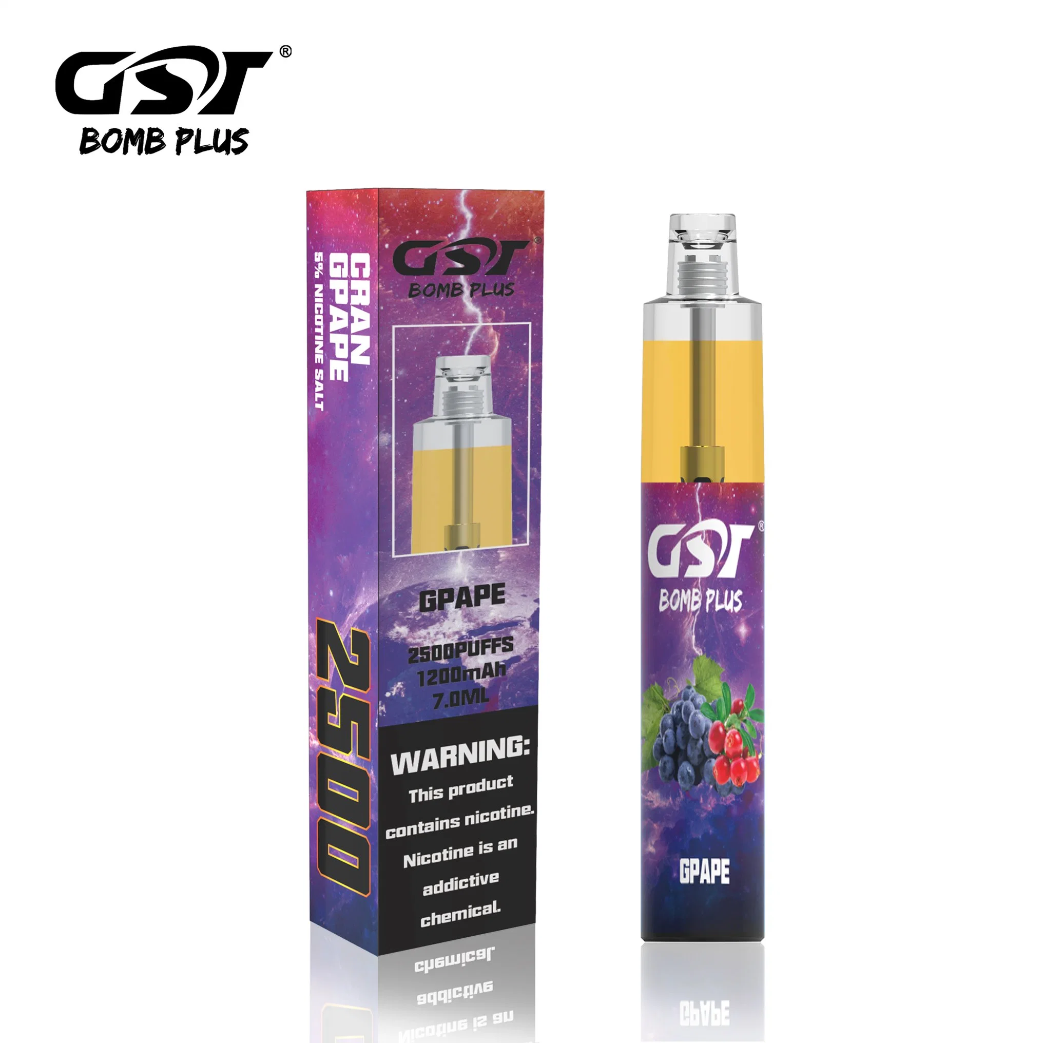 Gst Bomb Plus 2500puffs Vapor Vape Pen Wholesale Disposable Ecig E-Cigarette