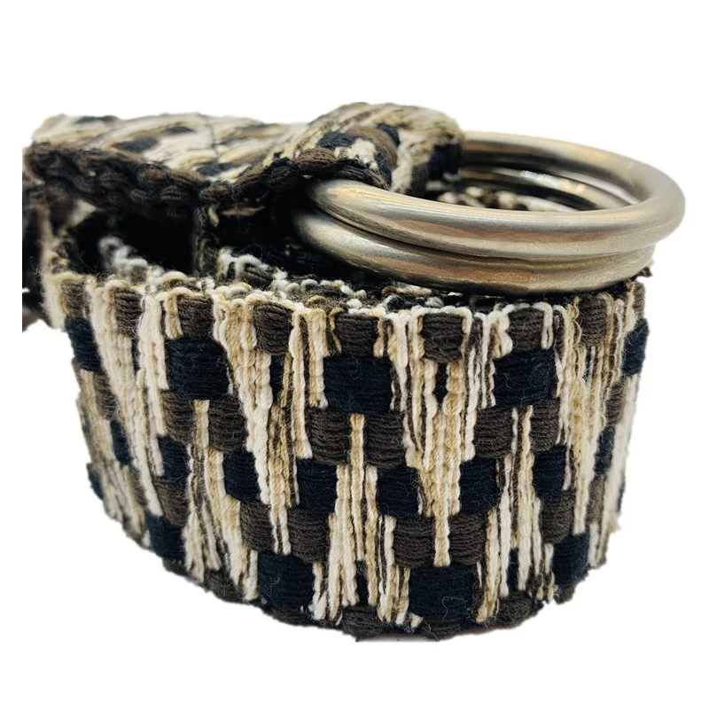 Spot Wholesale/Supplier Trendy Fashion Belt 10 Color Ladies Men&prime; S Canvas Double Ring Buckle Casual Quality Woven Belt