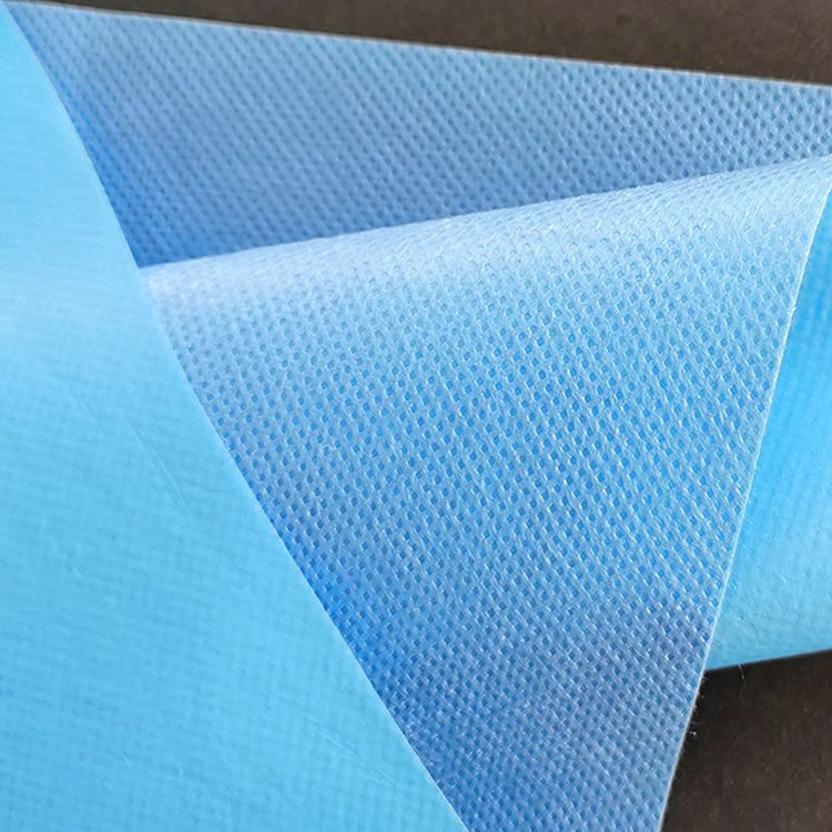 Laminado de suministro de fábrica de película PE PP Spunbond hidrófila Nonwoven Fabric quirúrgicos para la espalda cubierta de mesa