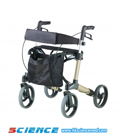 Cardinal Health Rollator Rolling Medical Walker with Storage Basket and Soft Seat