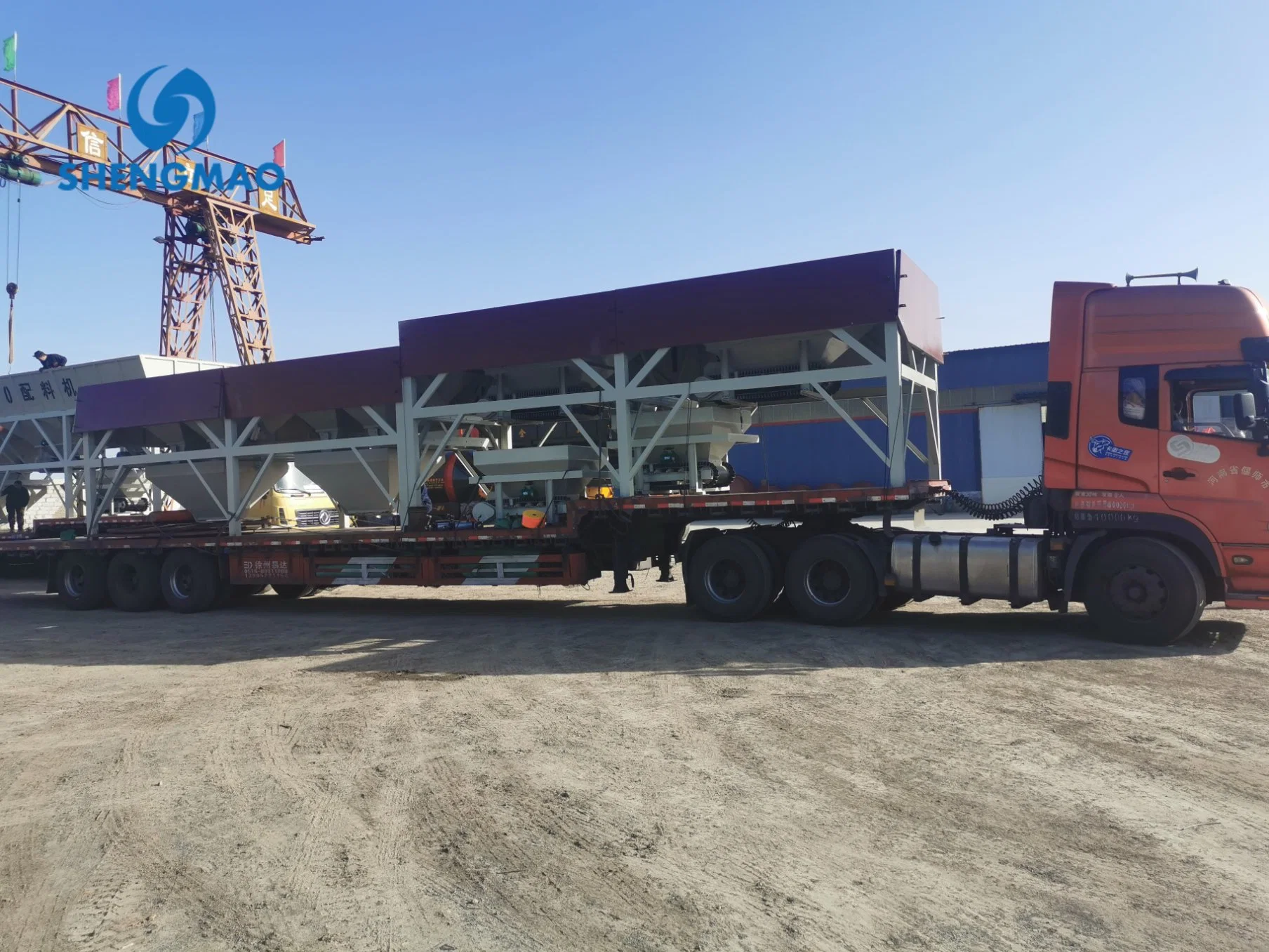 Mobile Concrete Mixing Plant with Mobile Cement Silo