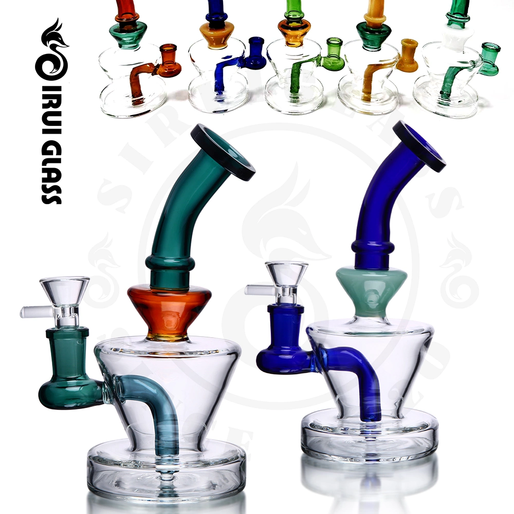 Sirui Glas Rauchen Wasserpfeife Mini Dry Herb Öl DAB Rig Glas Rauchen Kristall klar Girly gebogenen Hals DAB Rig Mini Glas Rauchöl-Brennerrohr