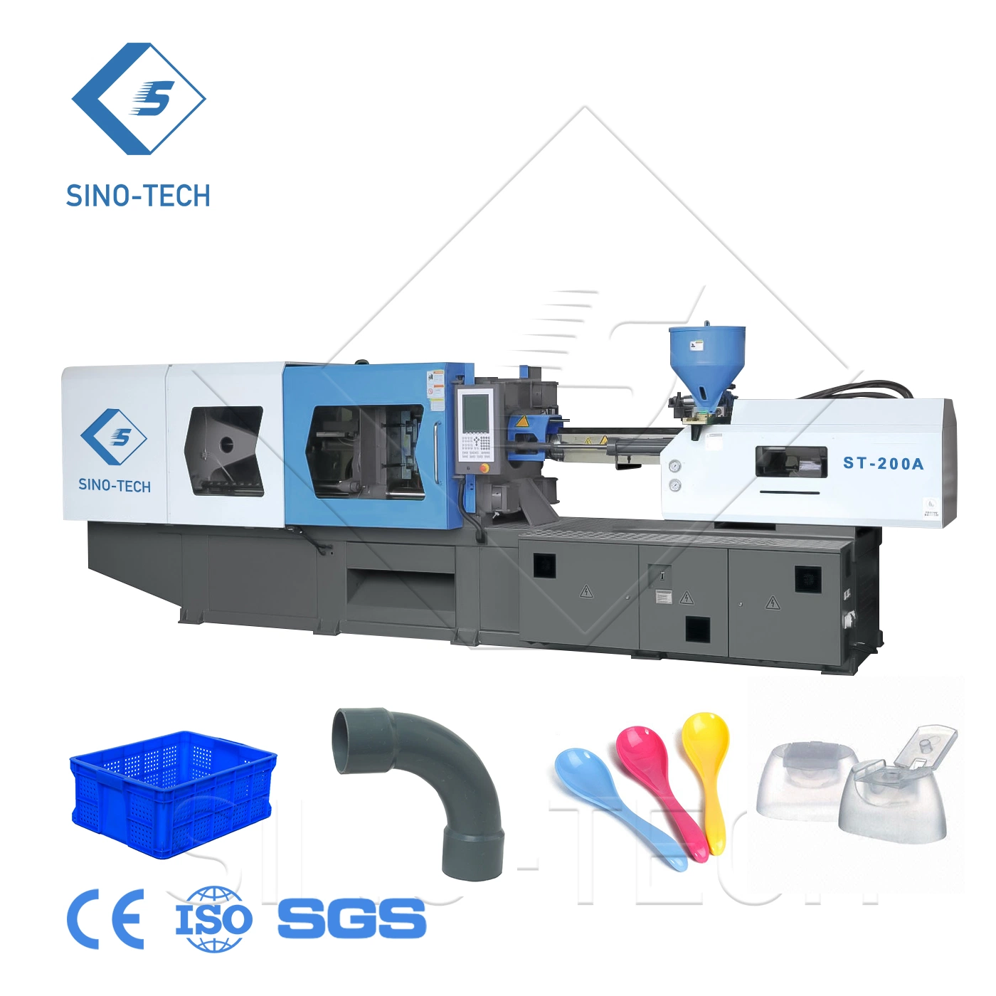 Máquina Sinotech St-1600 Ton Corpo vazio de vácuo Canolamento Mama Elevação Topo Cup fazendo Máquina de Moldagem por Injeção