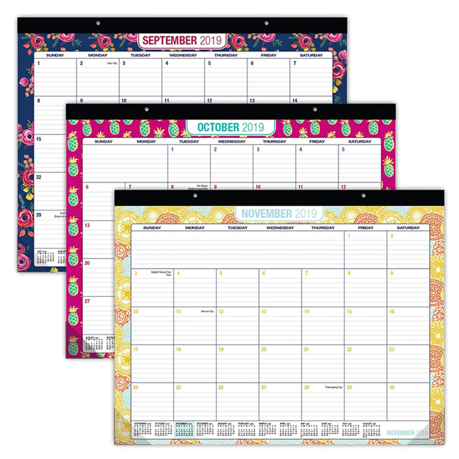 Kundenspezifischer großer Monat Papier Wand Schreibtisch Pad Kalender für Büro Tabelle