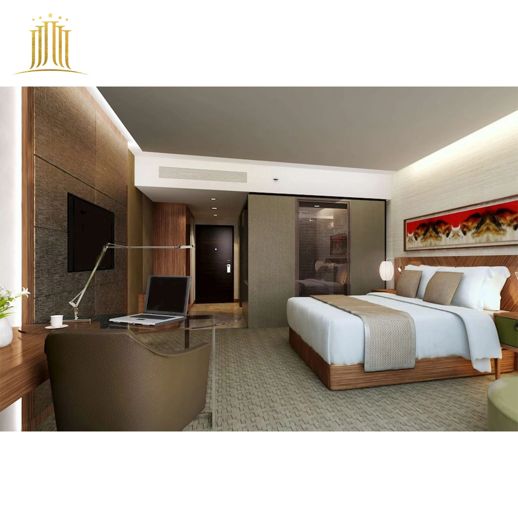 غرفة نوم مخصصة خشبية خشبية فاخرة مصنوعة من خشب Veneer سرير أريكة وأثاث فندق 5 نجوم