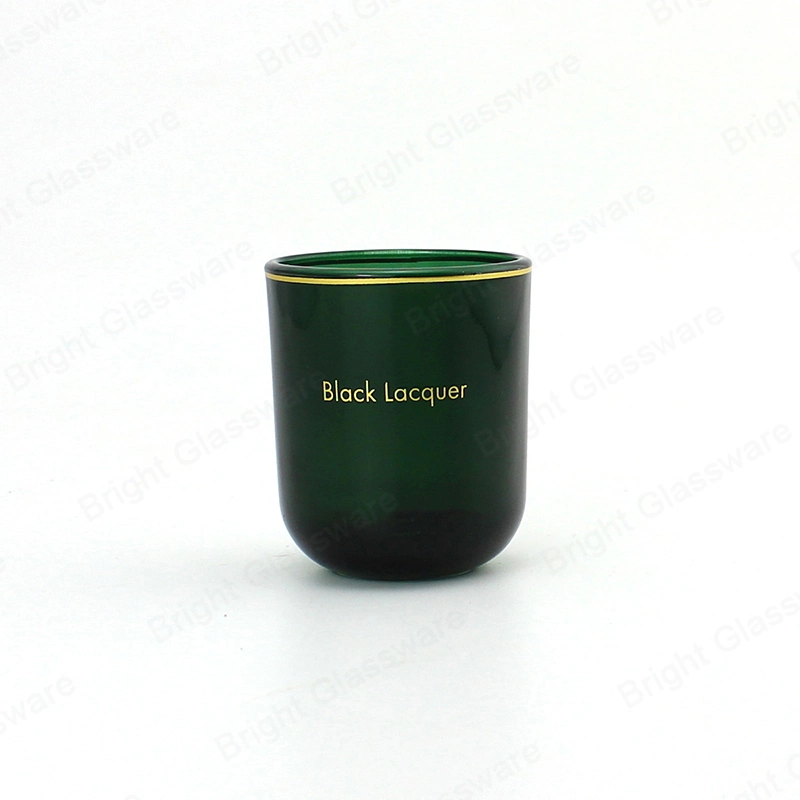 Luxury Round Base Candle Jars with Gold Rim for Candle Making