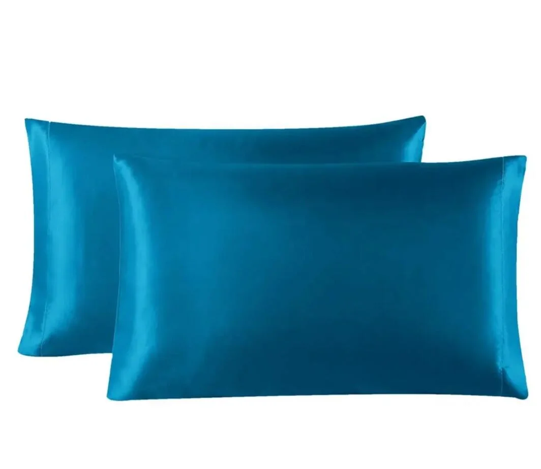 Silk Hand and Silk Color Satin Pillowcase