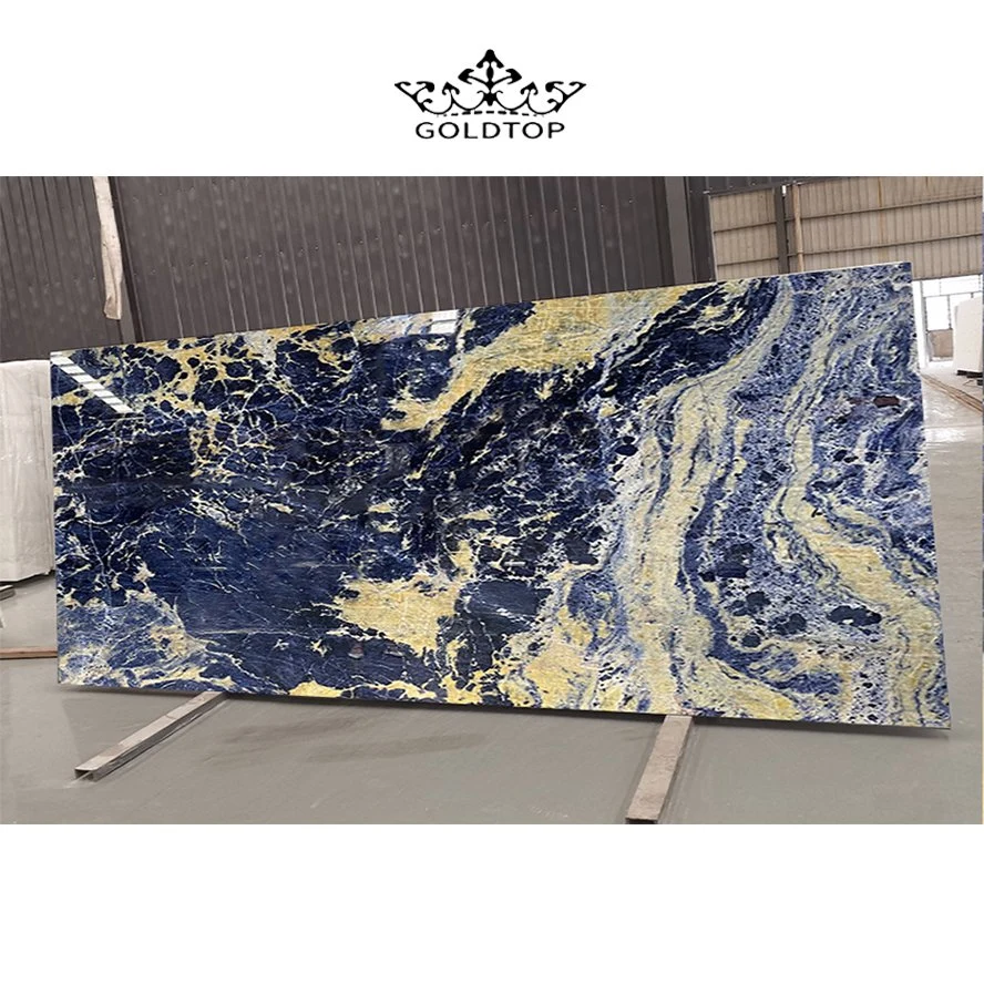 Luxury Stone Polished Indoor Decoration Cloisonne Blue Slab Granite Floor Tiles