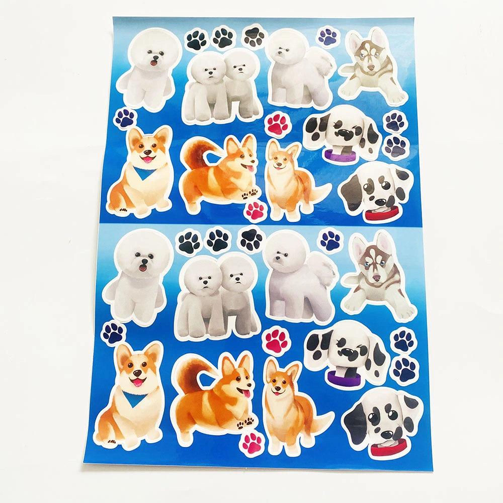 Eco Friendly Promotional Self Adhesive Waterproof Custom Printing Kiss Cut Stickers Sheet