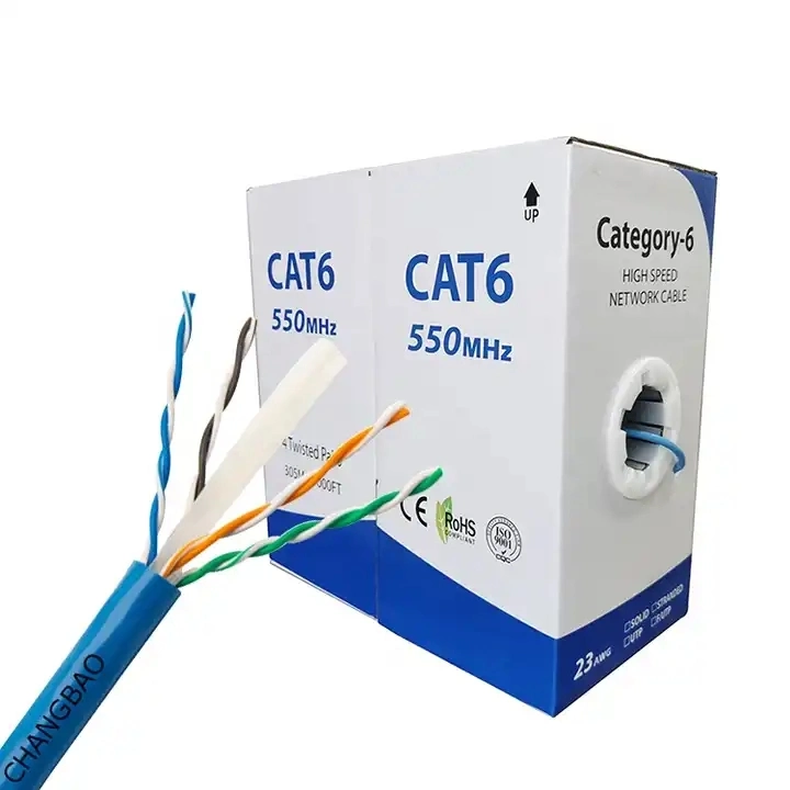 Cabo LAN UTP Cat5e para computador com Comunicação RoHS da Hot Sale