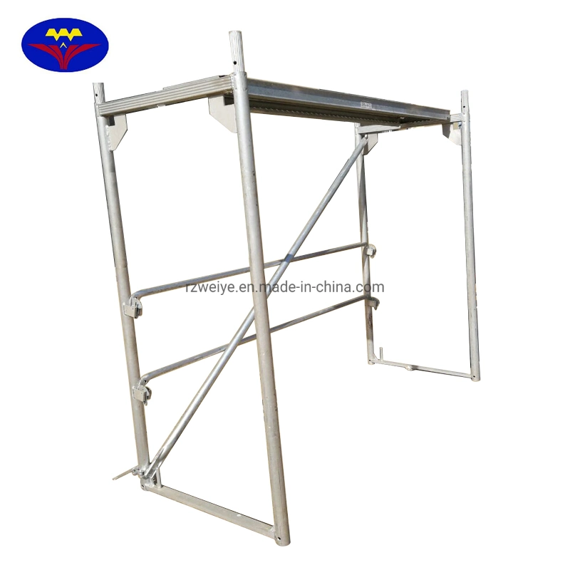 European Standard German Type Layher Facade Scaffolding Frame for Masonry Building Construction