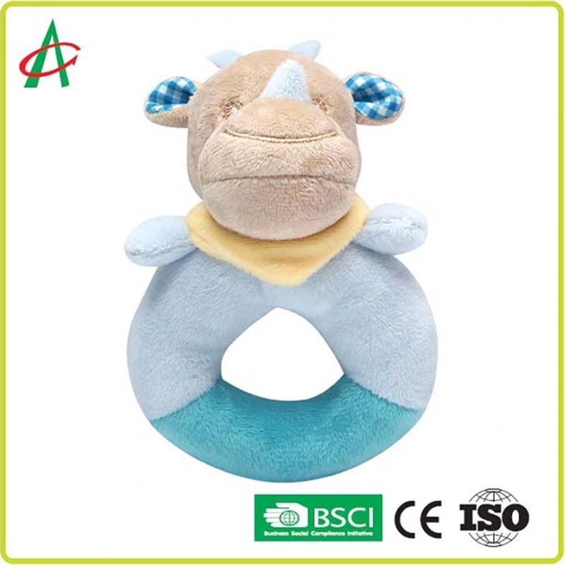 BSCI Factory Custom Soft Plush Infant First Rattles Stuffed Toys