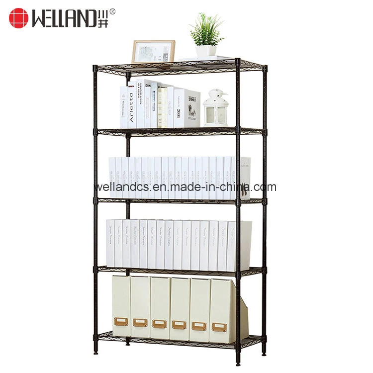 NSF 5 Tiers Light Duty 120kg Office School Study Files Book Storage Wire Shelving Rack Holder