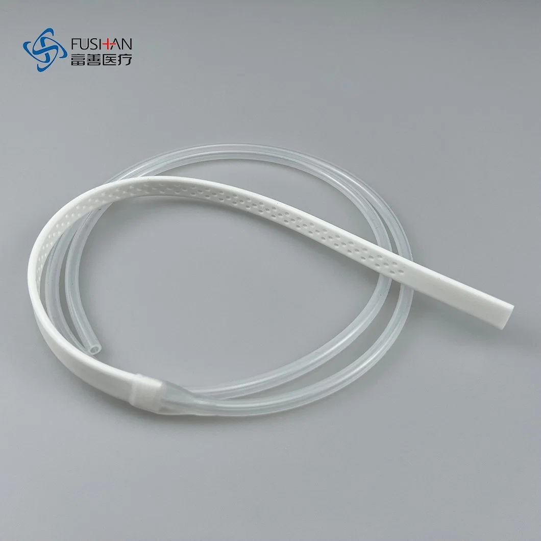 China Hot Selling Single Use Medical Silicone Discrete Flat Perforated Drain Tube with or Without Tracar Surgerical