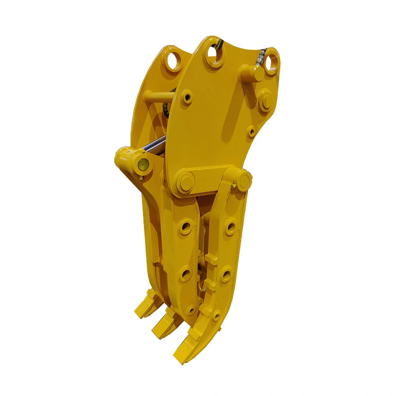 Hydraulic Grab Wood Log Stone Rock Steel Grapple Hydraulic Scrap Grapple Steel Handling Single Cylinder Grapple for 3-40 Ton Excavator