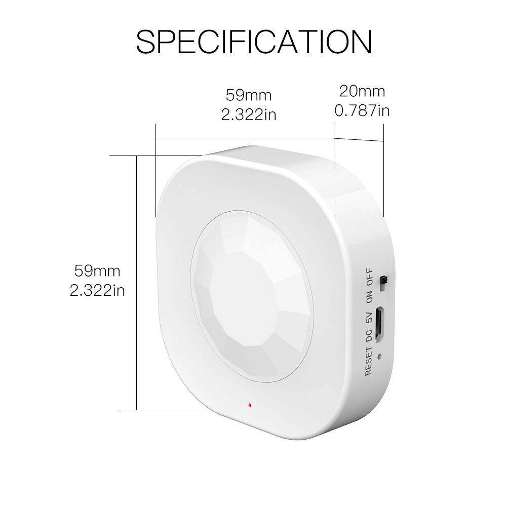 Tuya WiFi PIR Motion Sensor Alarm System Support Smartlife APP Infrared Detector