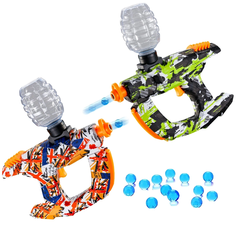 Verano al aire libre salpicaduras de agua gel bola Blaster Toy batería Juguetes automáticos de pistola de abalorios de agua para niños