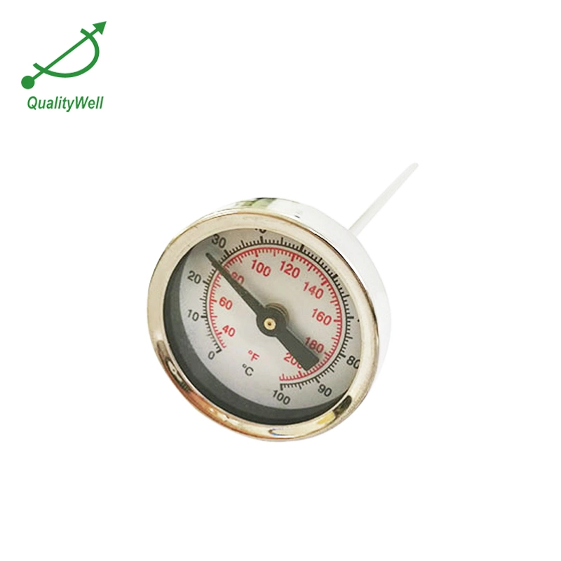 Heavy-Duty Safe 1/16"NPT Dial and Pointer Small Bimetal Temperature Gauge