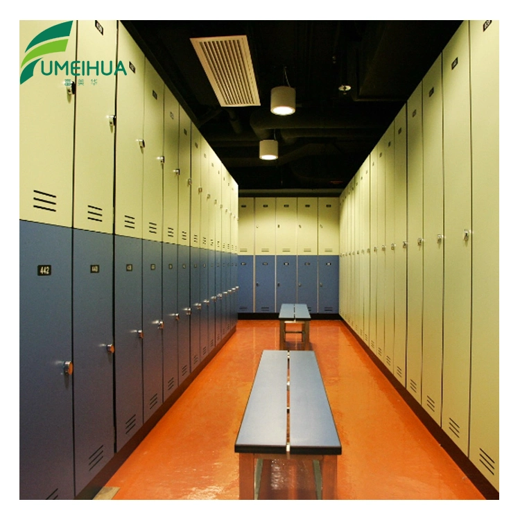 Hot Selling Z Shape Melamine Locker Cabinet Used in Fitness Club Centre