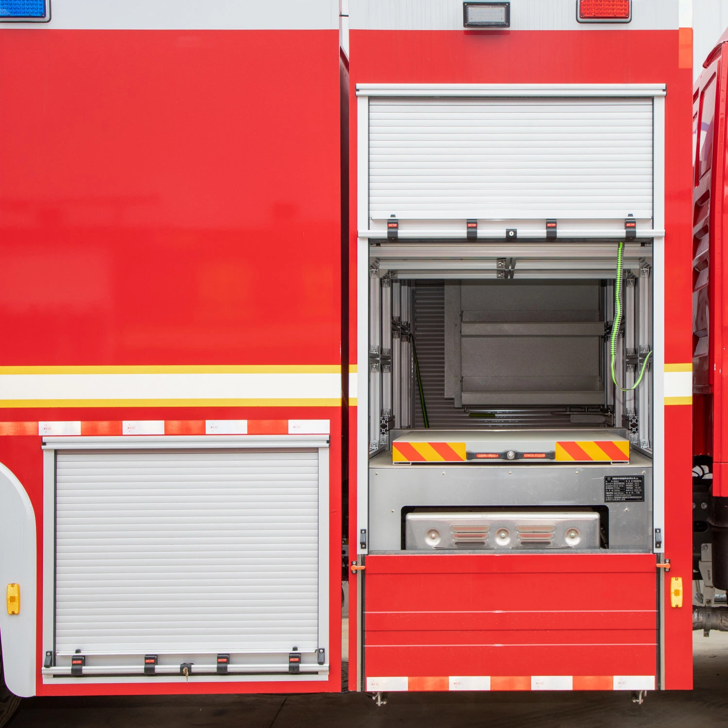 Feuerwehr-Lkw-Notdienst Fahrzeug Ausrüstung Aluminium Flache Drag