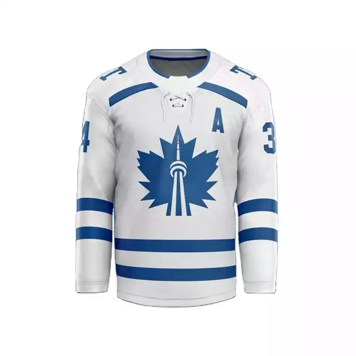 Nouveau design personnalisé maillot de hockey à bon marché de gros des chandails de hockey de glace vierges Sublimation Mesh Sport hockey sur glace de l'usure