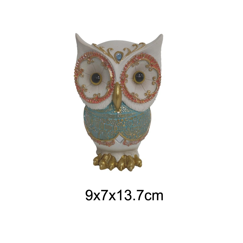 Cute Owls Fairy Garden Figurita resina Artesanía