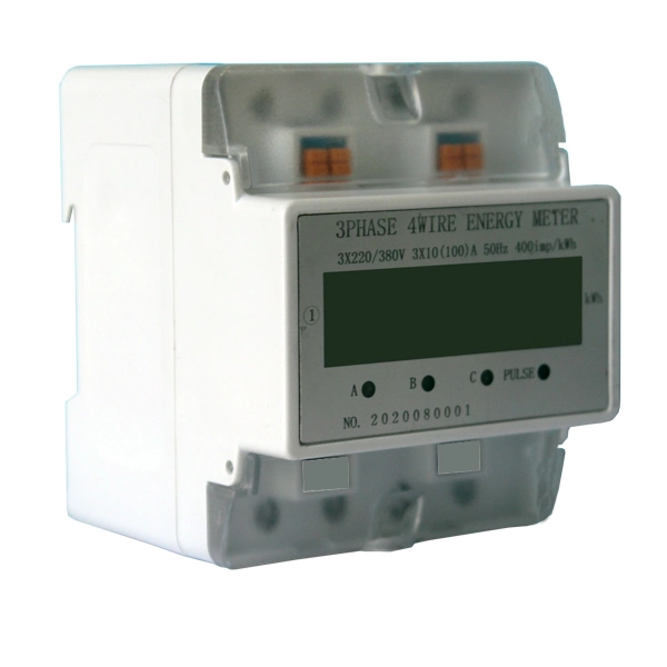 3phase 4wire Digital DIN Rail Electric Electric Energy Meter with LCD Display