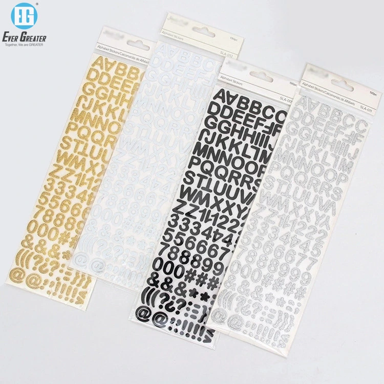 Decorative Glitter Alphaet Letters 3D Sticker