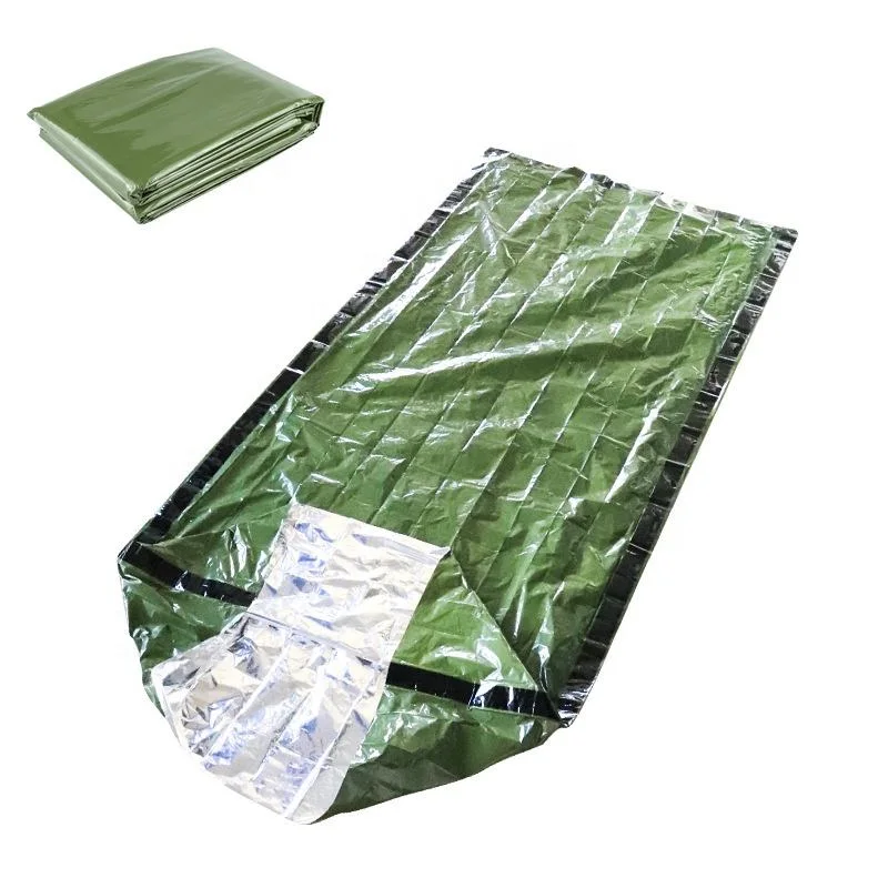 Use as Emergency Bivy Sack Shelter Kit Survival Sleeping Bag Mylar Thermal Bivvy Emergency Sleeping Bag