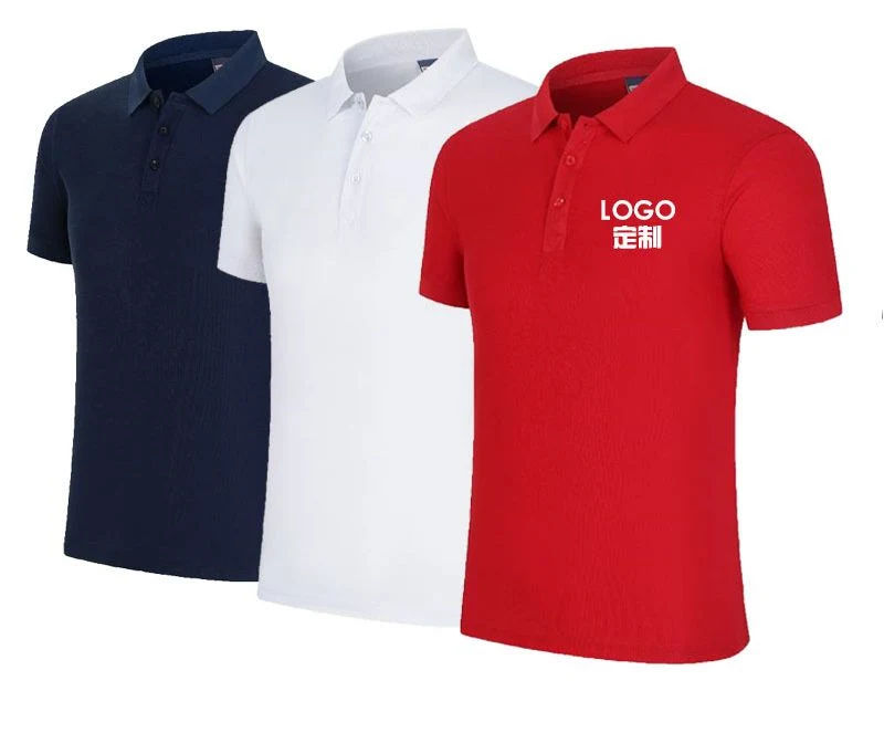 Logo personnalisé en usine couleur unie blanc coton brodé pour Homme Polos