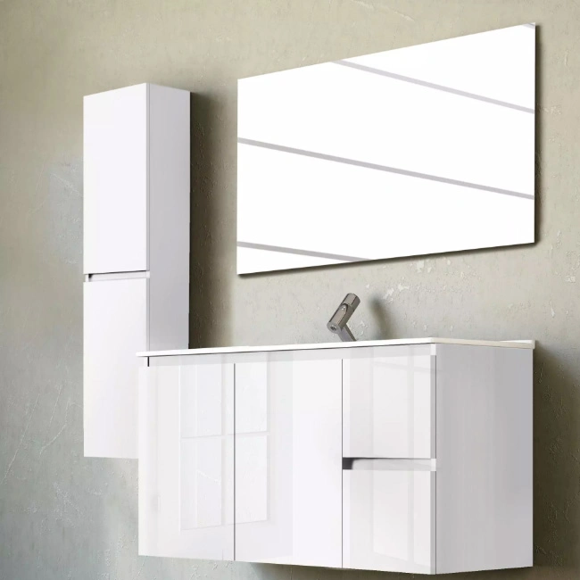 Banheiro armários de espelho retrovisor montado na parede e porta-paletes de banho de plástico armário do Espelho